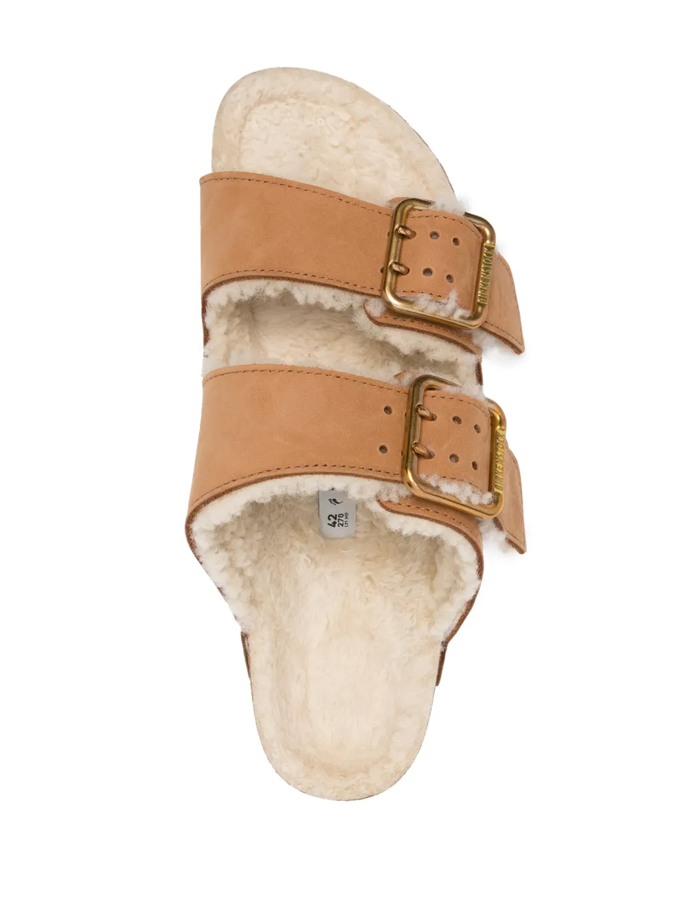 Сандалии Arizona из овчины BIRKENSTOCK, коричневый — фото 4