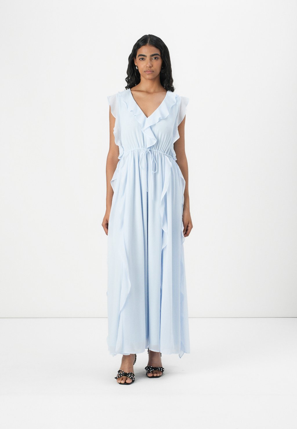 

Платье макси VMCARMEN V NECK LONG DRESS Vero Moda, светло-голубой