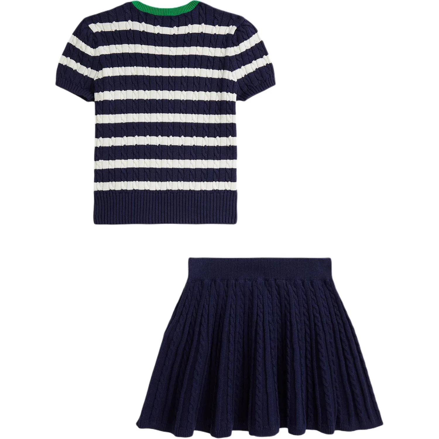 Детский костюм-двойка с юбкой Polo Ralph Lauren Newport Marine Blue Multicolor — фото 3