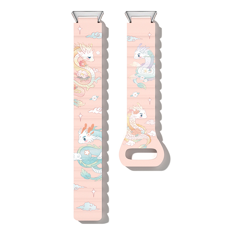 

IBOANN Часы Watch Band Huawei Compatibility 203mm Silicone Material, Cartoon Dragon