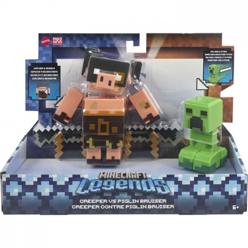 

Набор фигурок Mattel, Minecraft Legends, Creeper Vs Piglin