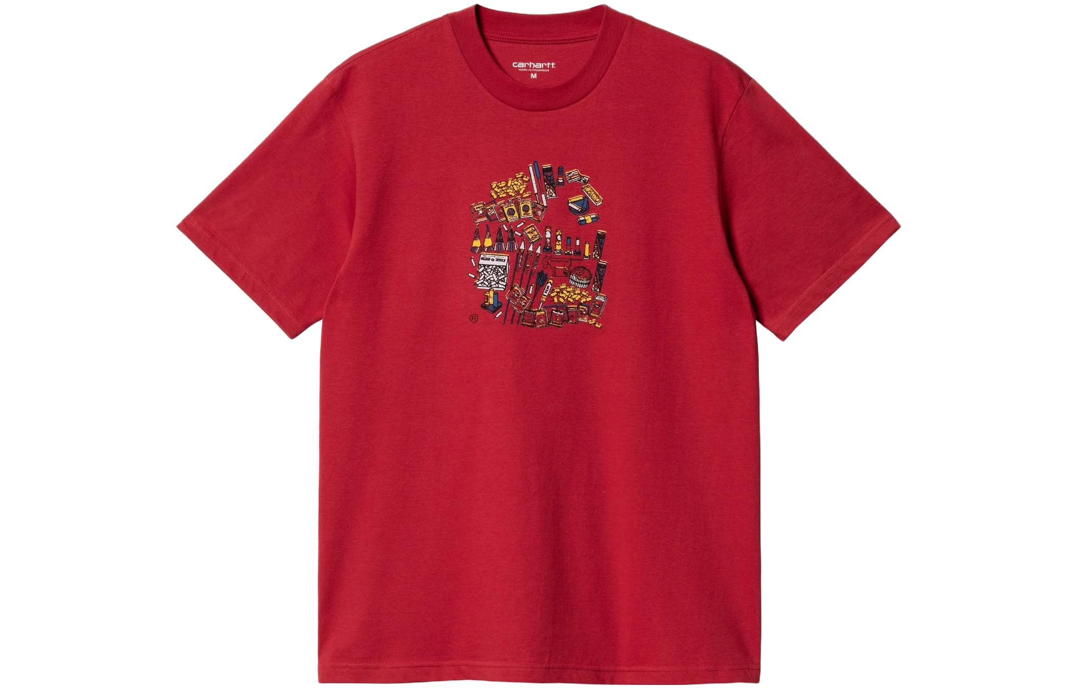 

Carhartt WIP Футболка мужская красная, Красный, Carhartt WIP Футболка мужская красная