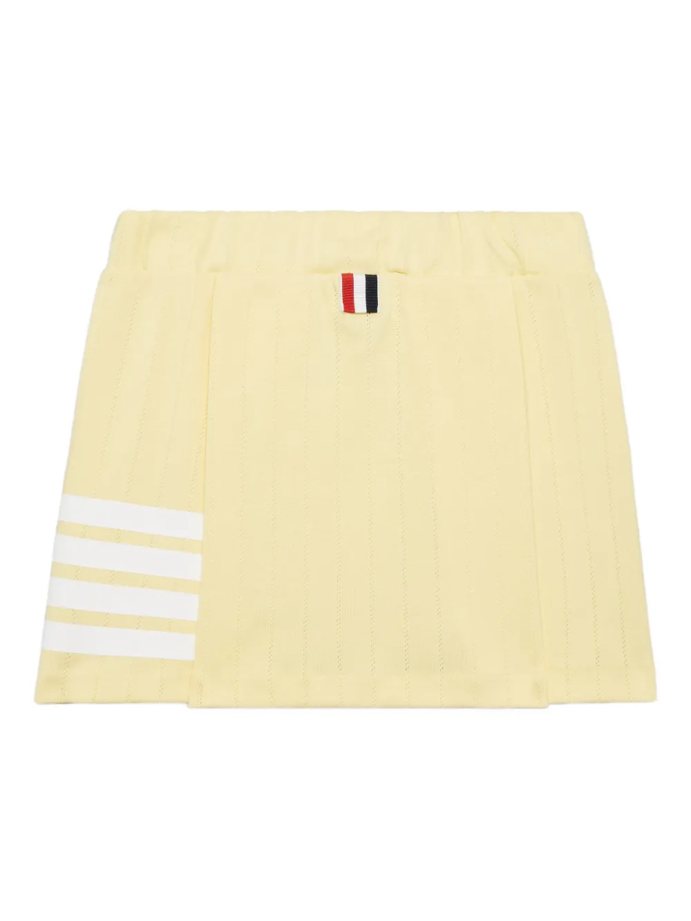 

Плиссированная юбка мини Thom Browne Kids, желтый