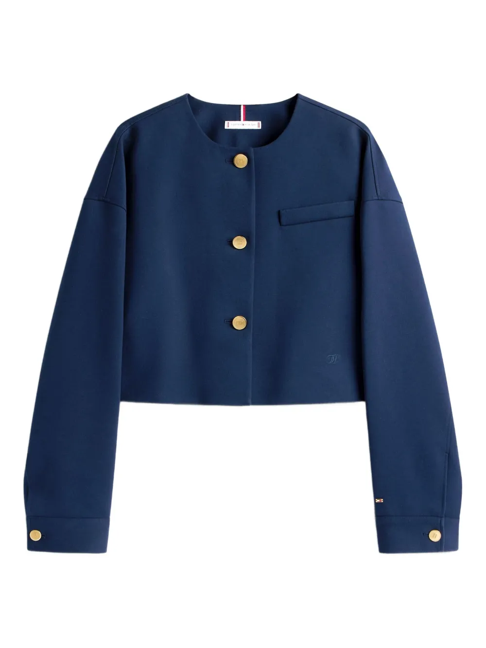 

Укороченная куртка с прорезными карманами Tommy Hilfiger, синий
