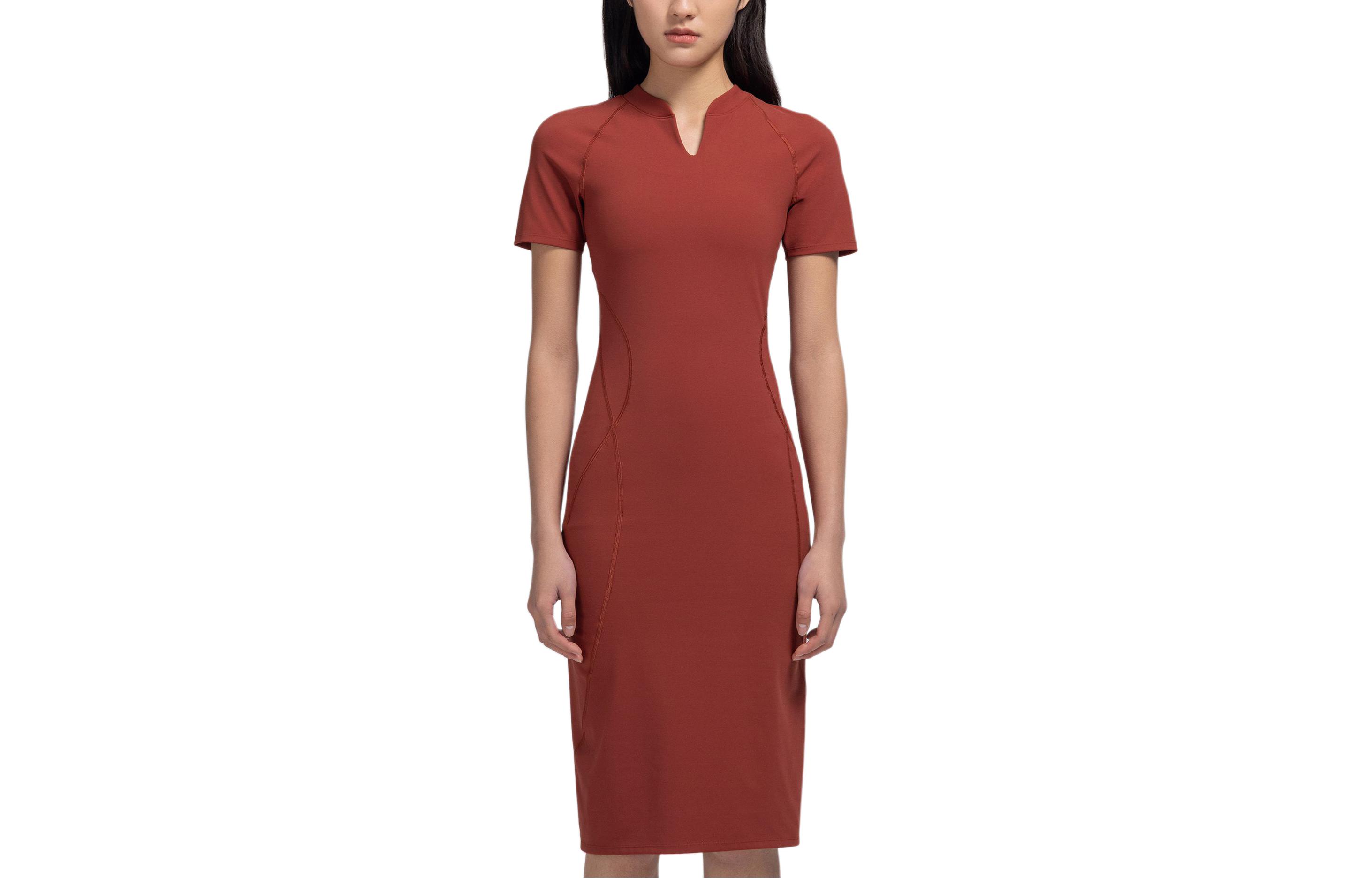 

Женское платье с коротким рукавом Orange Lululemon, оранжевый