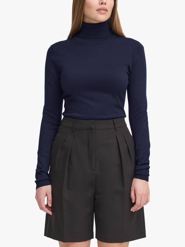 

IHMAFA свитер с воротником-стойкой Slim-Fit ICHI, Mid Blue