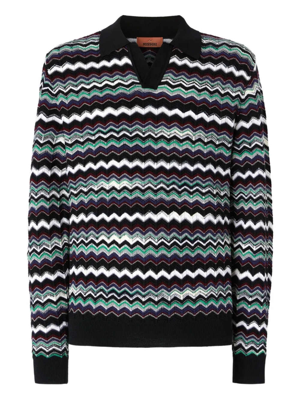 

Рубашка-поло с шевронным узором Missoni, синий
