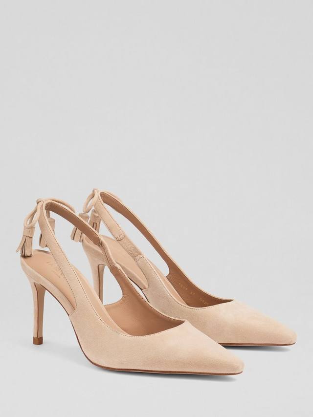 Cary Suede Tassel Slingback туфли-лодочки L.K.Bennett, Beige Trench — фото 2