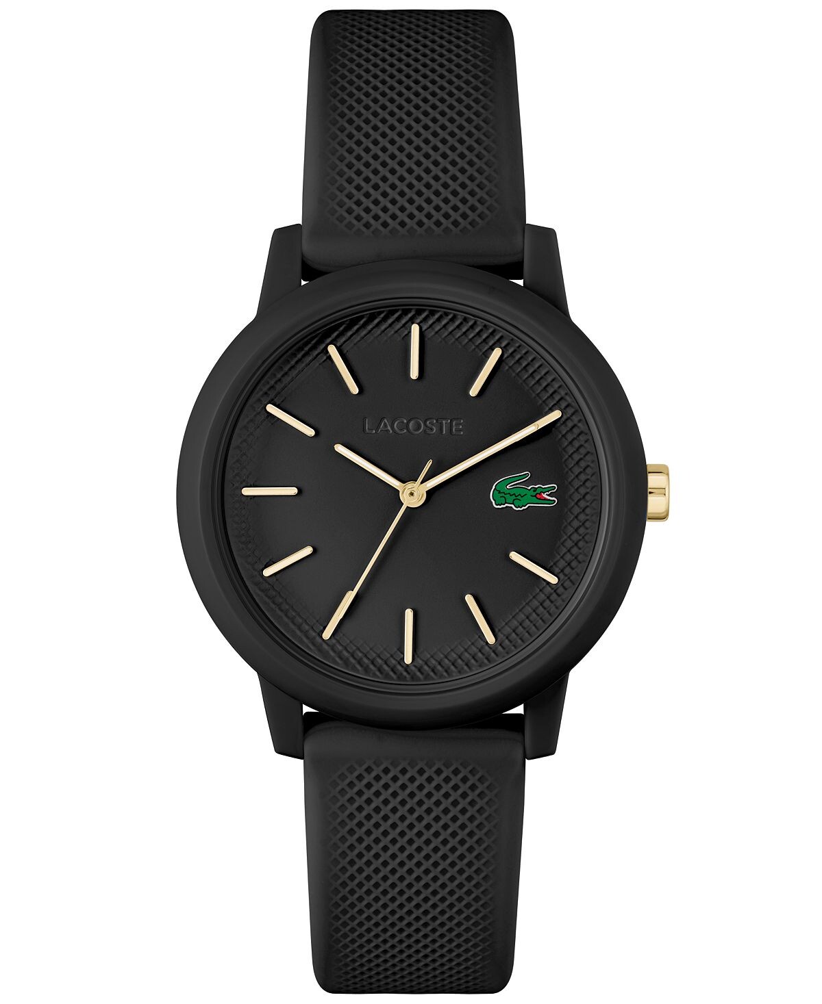 

Женские часы L.12.12, черный силиконовый ремешок, 36 мм Lacoste, черный