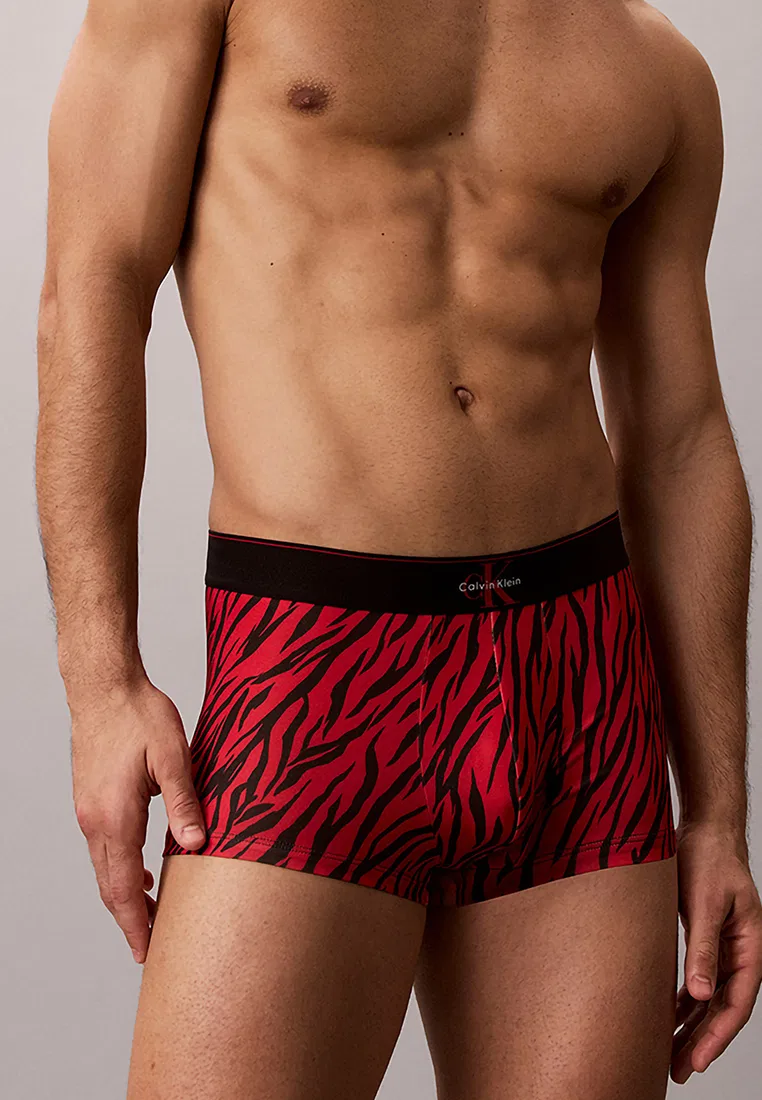 Трусы Calvin Klein, Monogram, низкая посадка, черный/красный