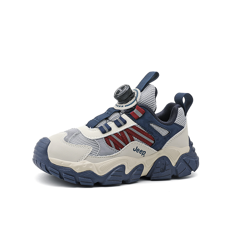 

Детские кроссовки для бега низкие Abrasion Resistant Breathable Slip Resistant для детей 3-7 лет Jeep, темно-синий красный-dual network
