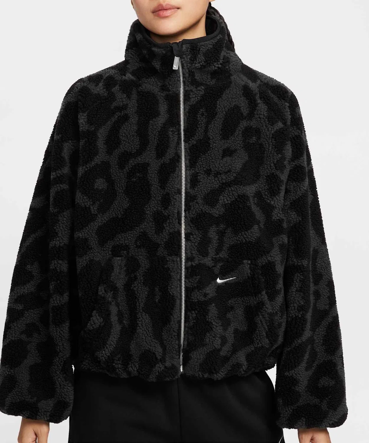 Куртка Nike Sportswear High-Pile Fleece, полиэстер, черная