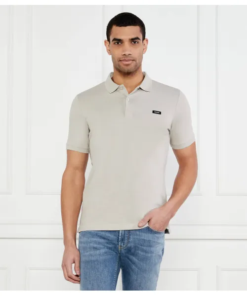 

Футболка поло Slim fit Calvin Klein, бежевый