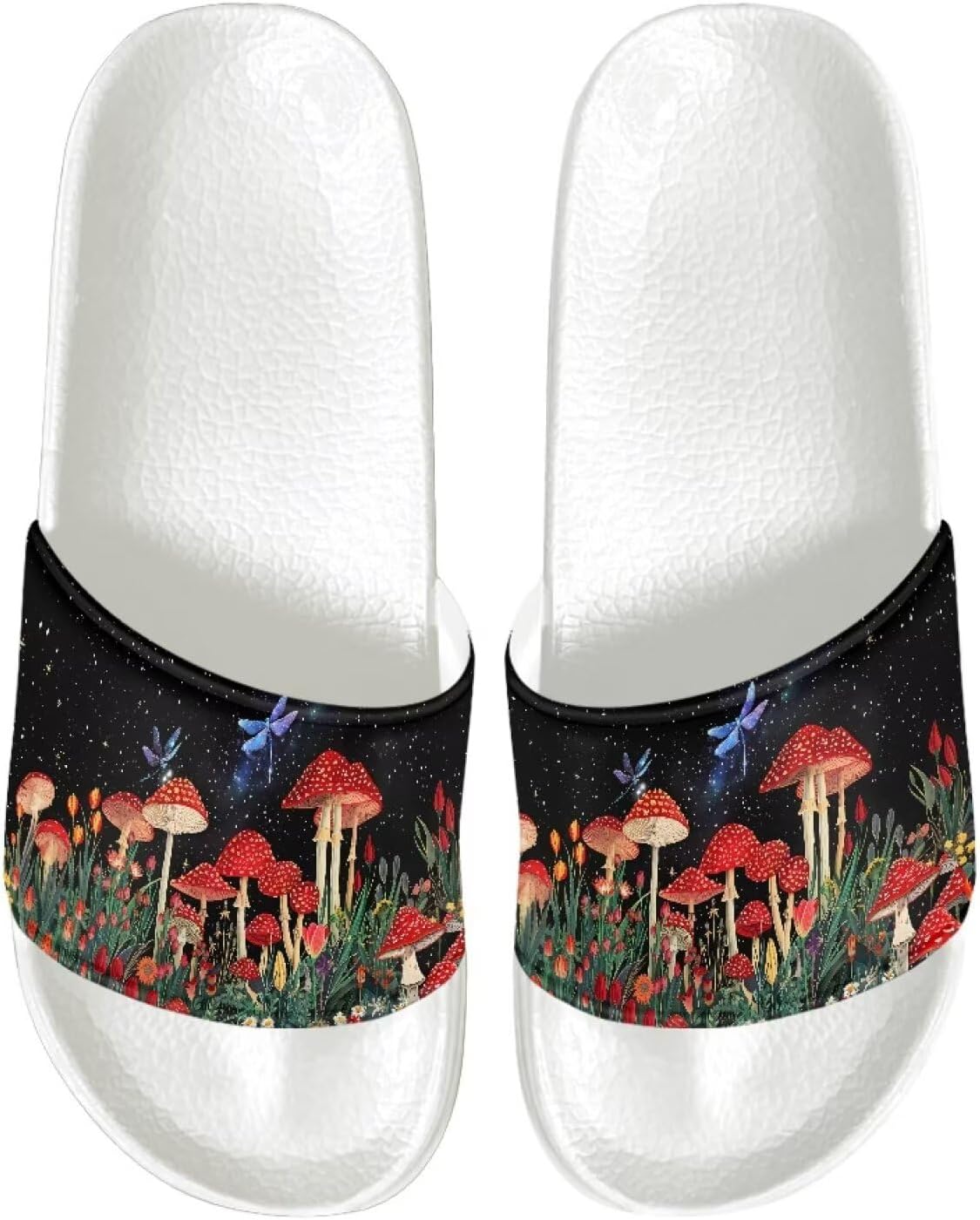 

Сандалии JUDENTIDOS с открытым носком, шлепанцы для душа, нескользящие, из EVA, для женщин, Mushroom Dragonfly