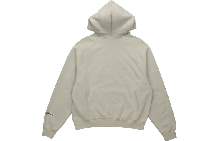 Толстовка с аппликацией логотипом Fear Of God Essentials, серо-зеленая — фото 3