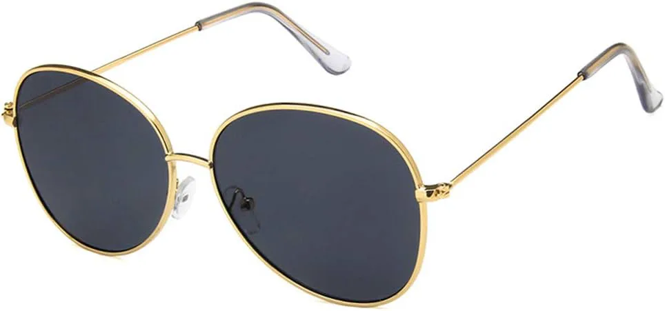 

Солнцезащитные очки Shiratori унисекс в стиле ретро, ​​золотисто-серые, для отдыха, овальные, неполяризованные, с защитой от УФ-излучения UV400, Gold Grey