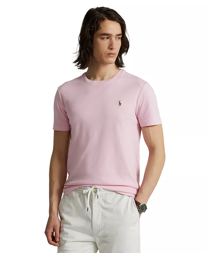 

Мужская футболка Custom Slim Fit из мягкого хлопка Polo Ralph Lauren, розовый