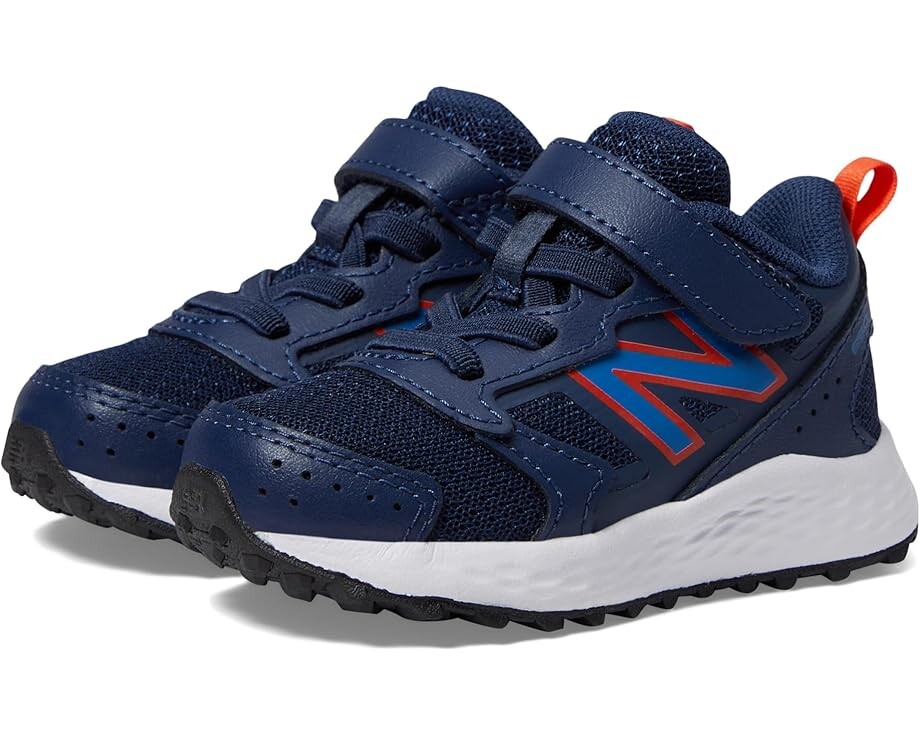 

Кроссовки New Balance Kids Fresh Foam 650 Bungee Lace with Top Strap, цвет NB Navy/Blue Oasis