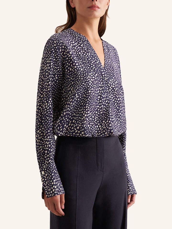 

Seidensticker Блузка темно-синего/белого цвета