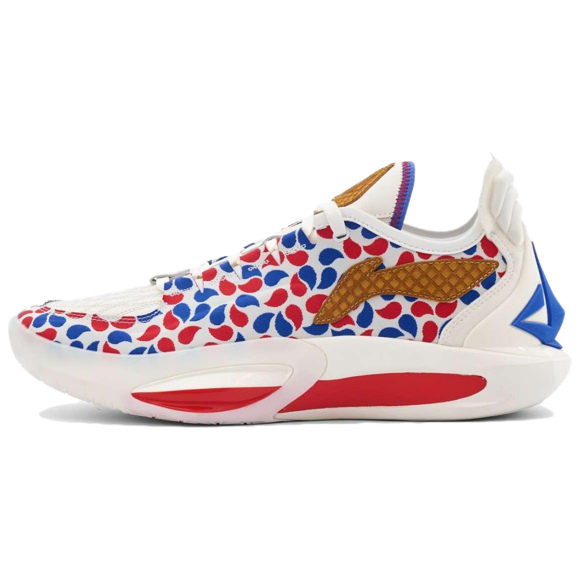 

LINING JB3 Cushioning, износостойкие низкие баскетбольные кроссовки Unisex White Blue Red