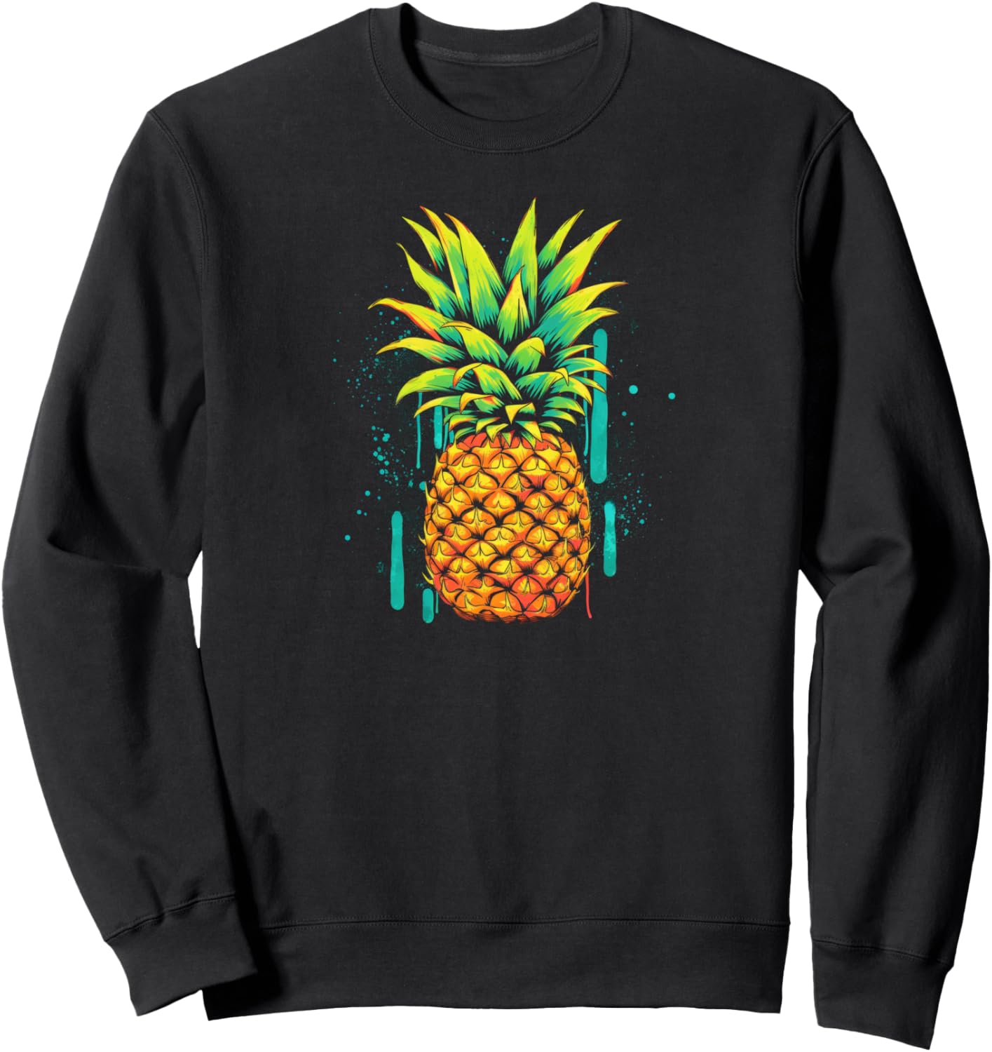 

Толстовка с тропическим рисунком ананаса Pineapple And Summmer Apparel, черный