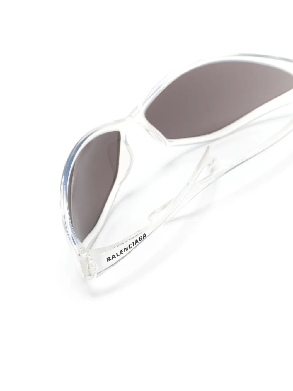 Солнцезащитные очки в овальной оправе Balenciaga Eyewear, белый — фото 3