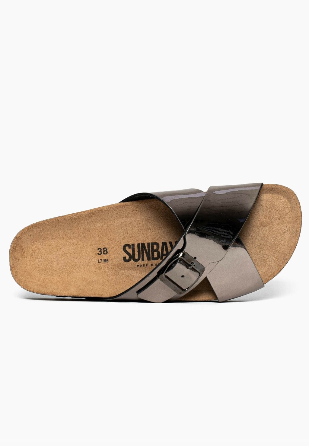 

Сандалии на плоской подошве SUNBAY, серый металлик