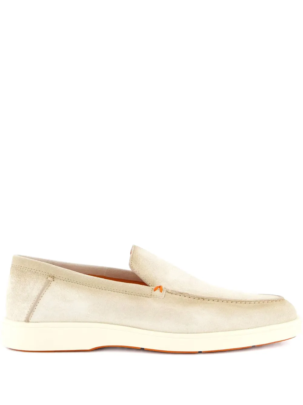 

Замшевые кожаные лоферы Santoni, нейтральный