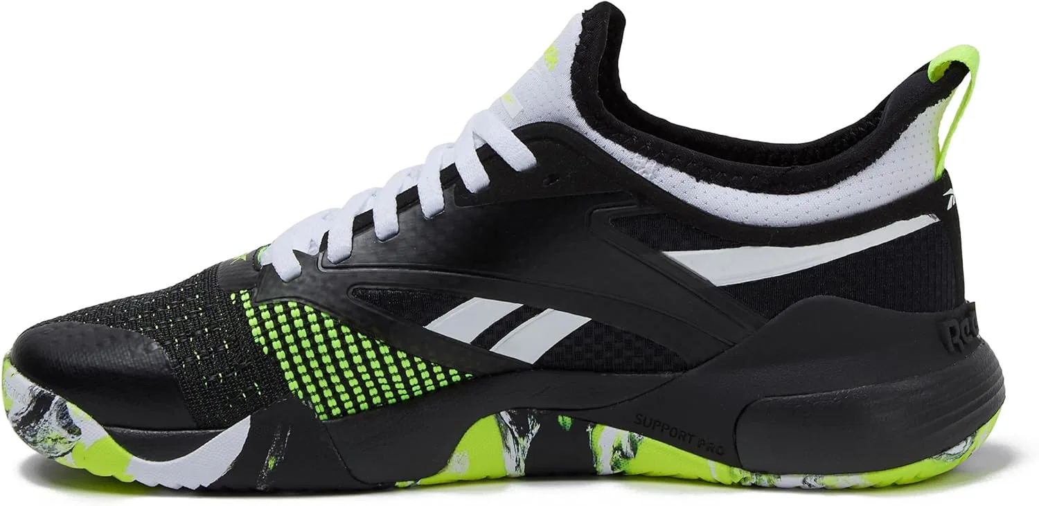 Кроссовки для корта Reebok Nano Court, белый/черный/цифровой лайм — фото 3
