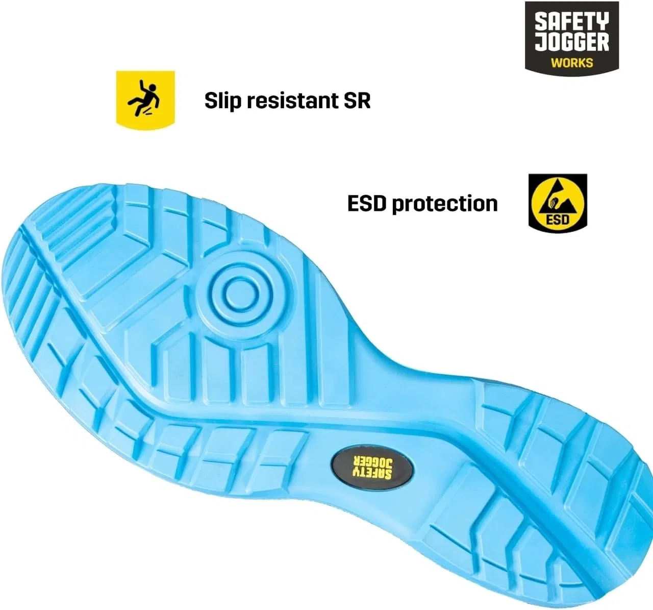 Защитные кроссовки SAFETY JOGGER MODULO S3S Mid - водонепроницаемые, дышащие рабочие кроссовки с нескользящим носком, защитой от проникновения и без металлических вставок, для мужчин и женщин, Gray — фото 4