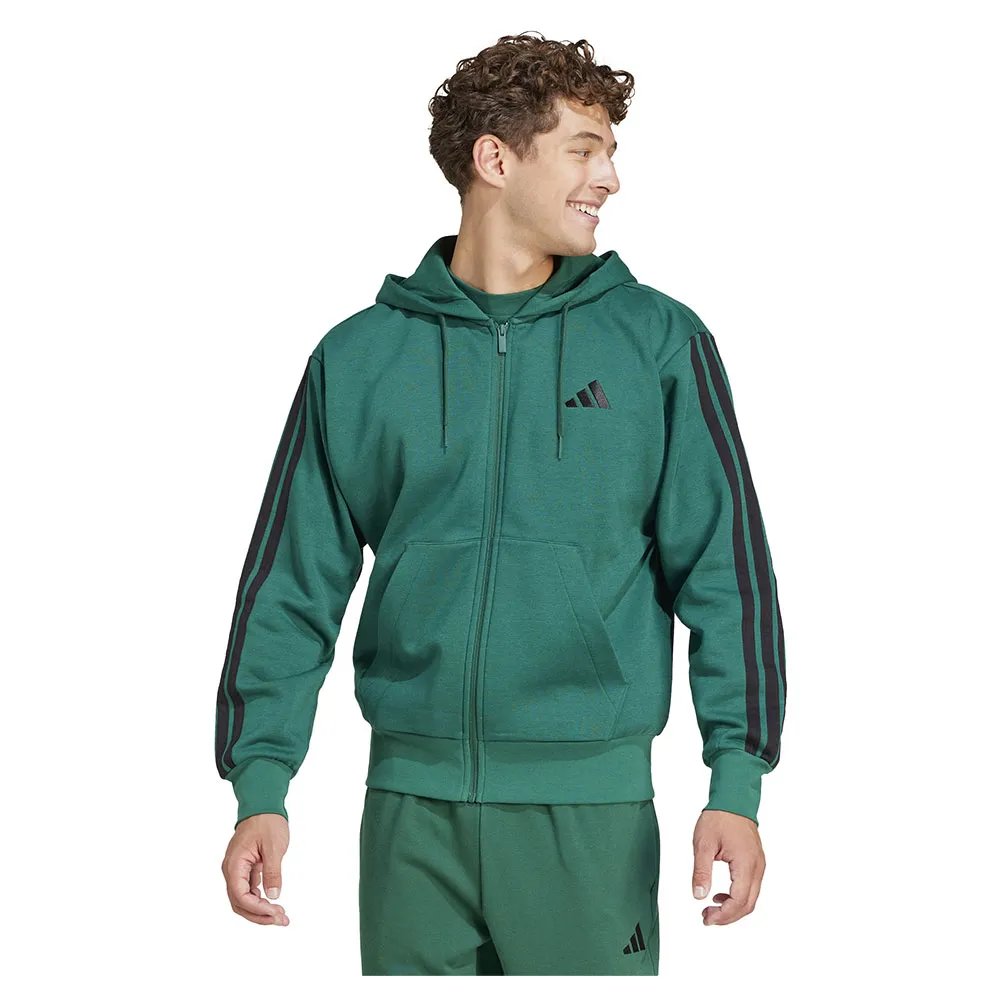 

Толстовка adidas Essentials 3 Stripes Fleece full zip, зеленый