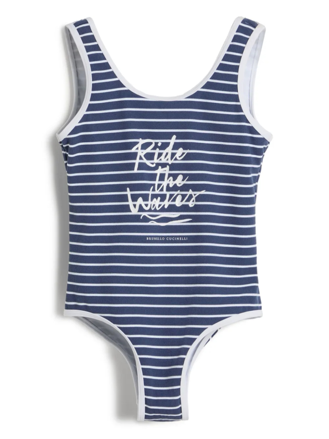 

Brunello Cucinelli Kids купальник в полоску, синий