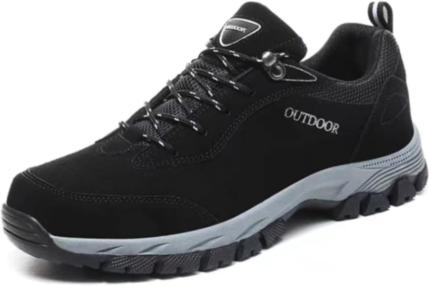 

Мужские походные кроссовки Azttoztto, широкий размерный ряд 39-49, легкая обувь для активного отдыха на улице, прочные нескользящие ботинки с амортизирующей поддержкой, круглый носок для походов и кемпинга, черный