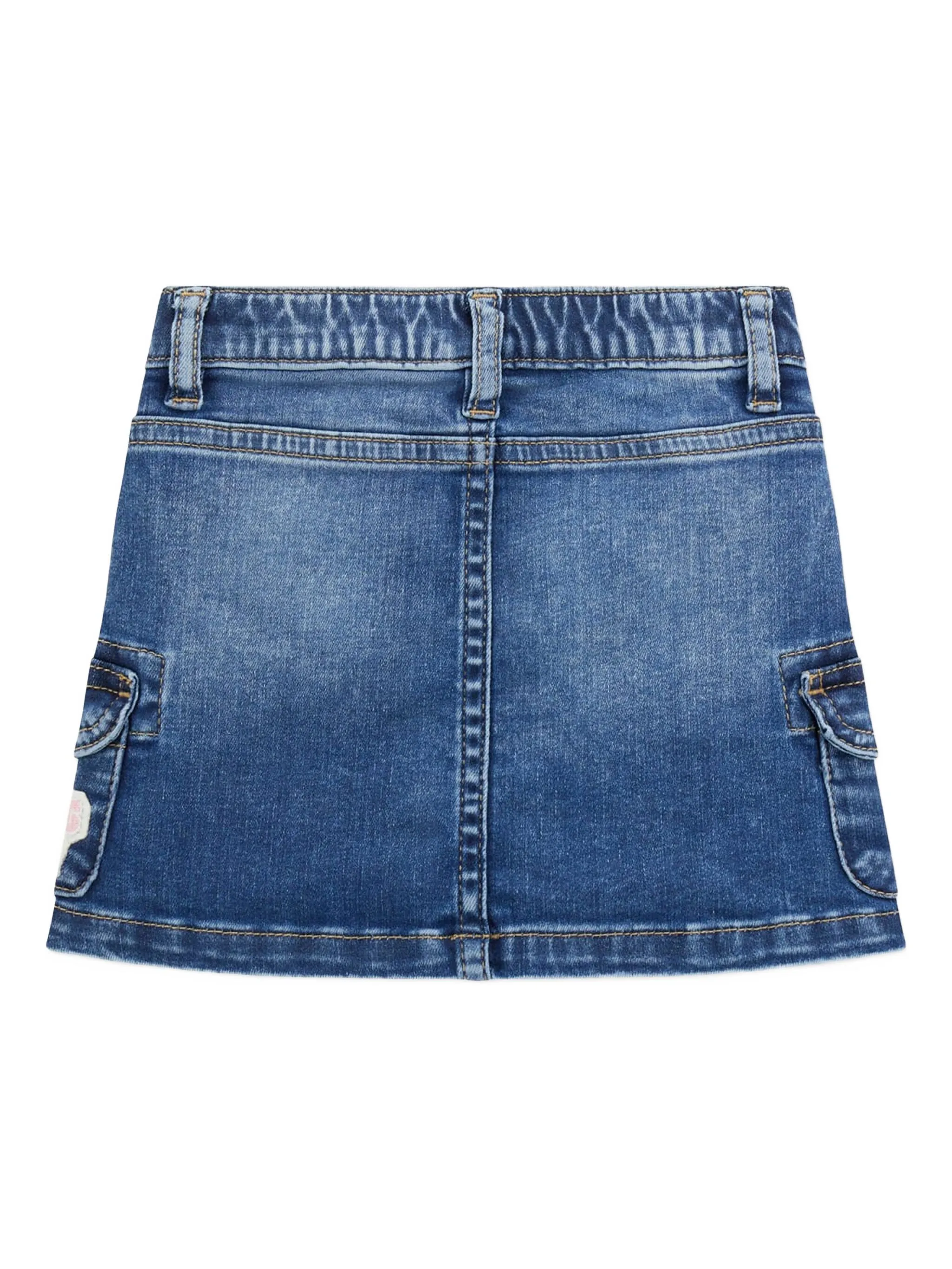 

Джинсовая юбка с накладными карманами Guess Kids, синий