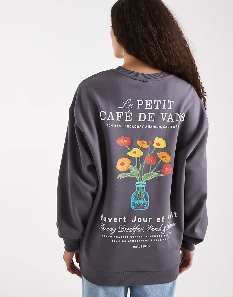 

Толстовка Vans Cafe Vans большого размера в цвете асфальт