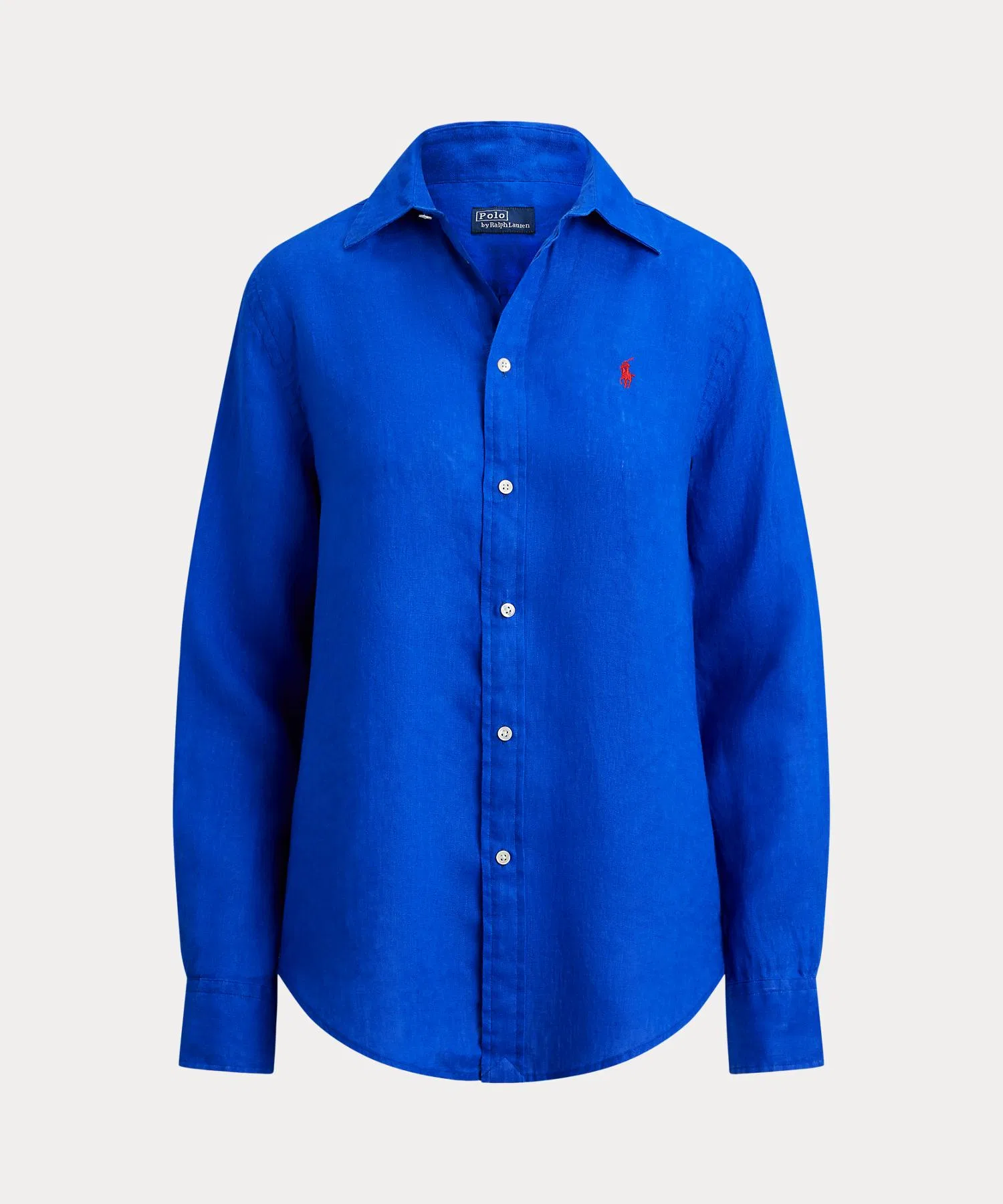 Женская рубашка POLO RALPH LAUREN классического кроя из льна — фото 2