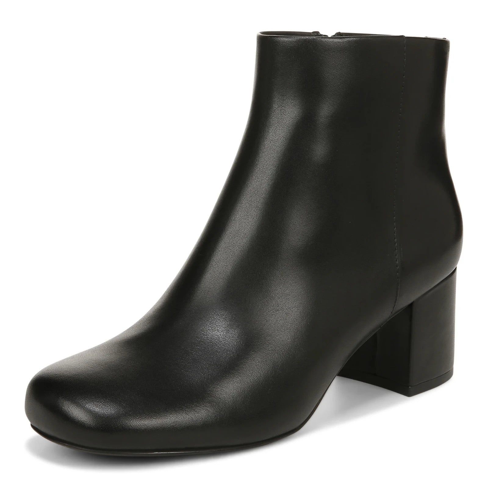 Vionic Sibley Ботинки женские черные кожаные с боковой молнией короткие — фото 2