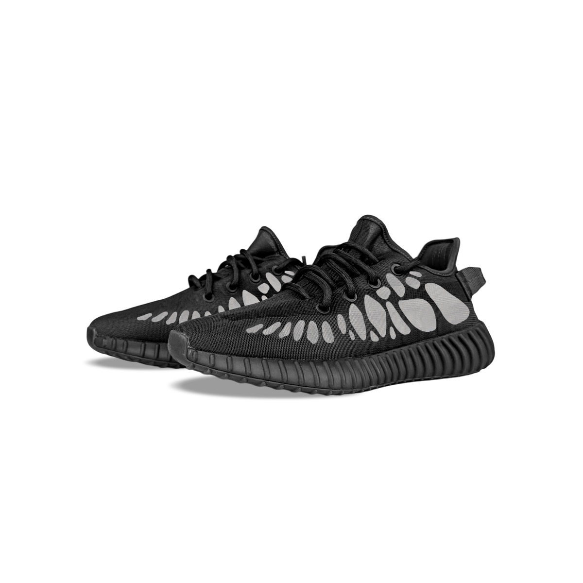 Adidas Originals Yeezy Boost 350 V2 с амортизацией, износостойкие низкие кеды унисекс черно-серые, цвет Black Gray — фото 4