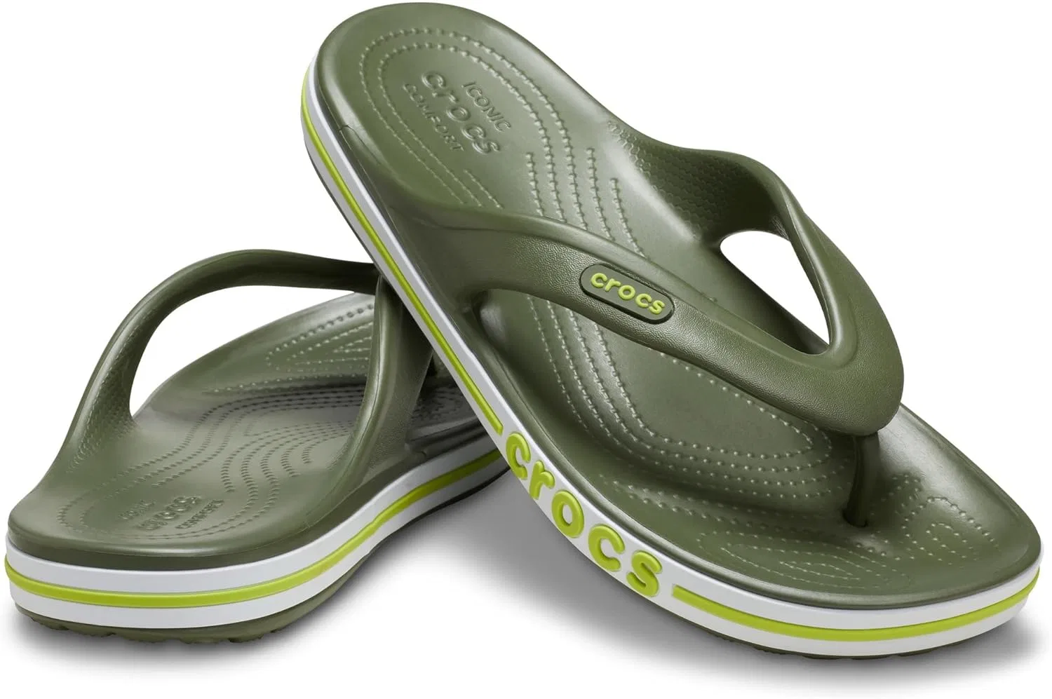 Сандалии-слайды Army Green, Crocs — фото 2