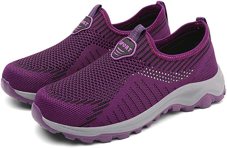 

MATERUIEEYES Сетчатые дышащие кроссовки для пожилых людей: бег, спорт и фитнес Materuieyes, фиолетовый