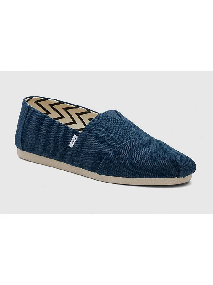 Слипперы с круглым носком TOMS, темно-синий