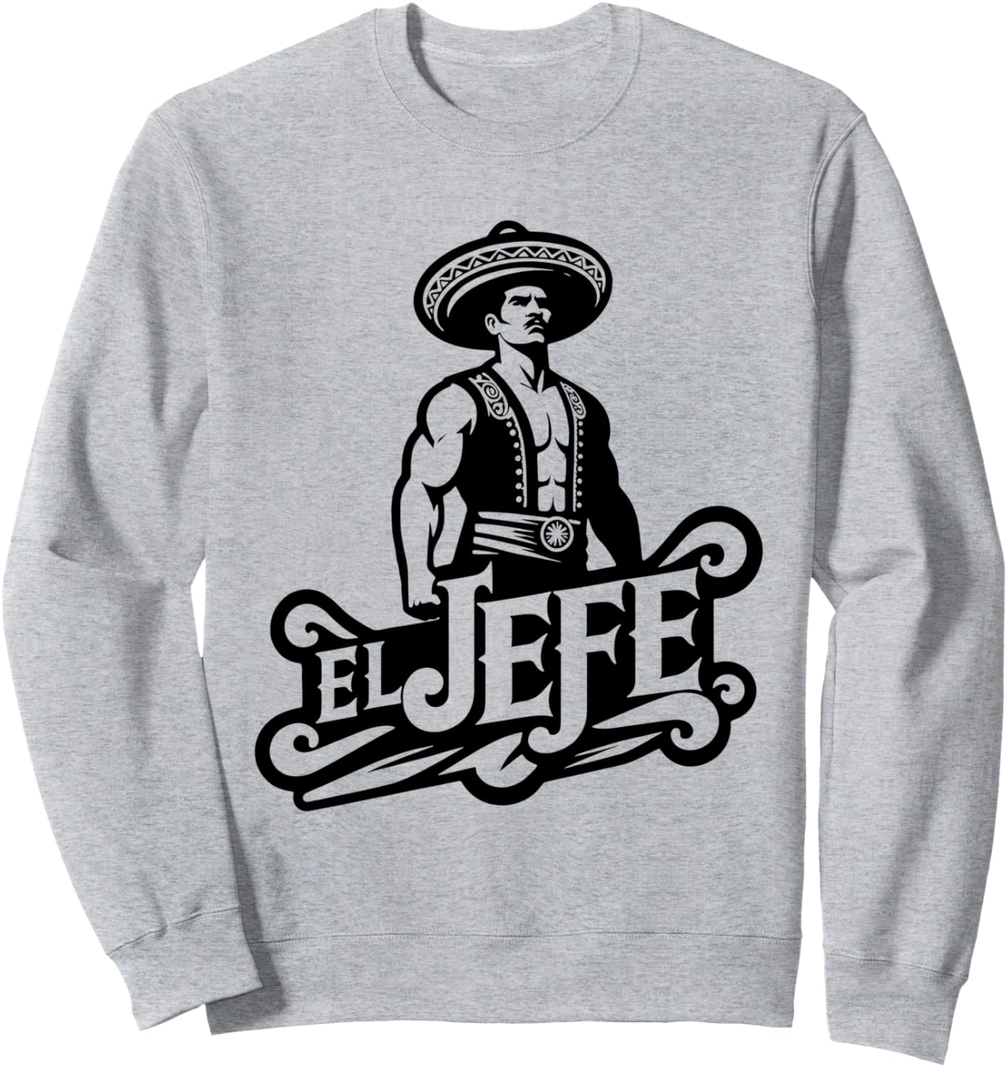 

Толстовка El Jefe The Boss (на испанском) - забавная мексиканская цитата The Boss Funny Shop, серый