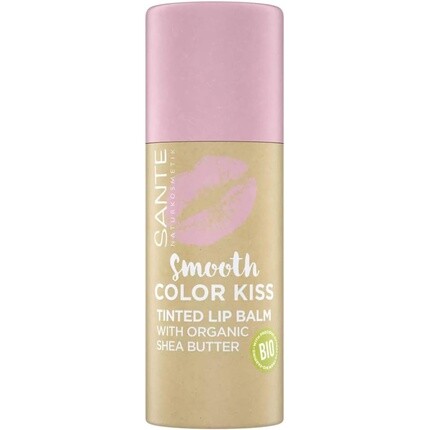 Sante Naturkosmetik Smooth Color Kiss Тональный бальзам для губ с органическим маслом ши 04 Мягкая роза 7г