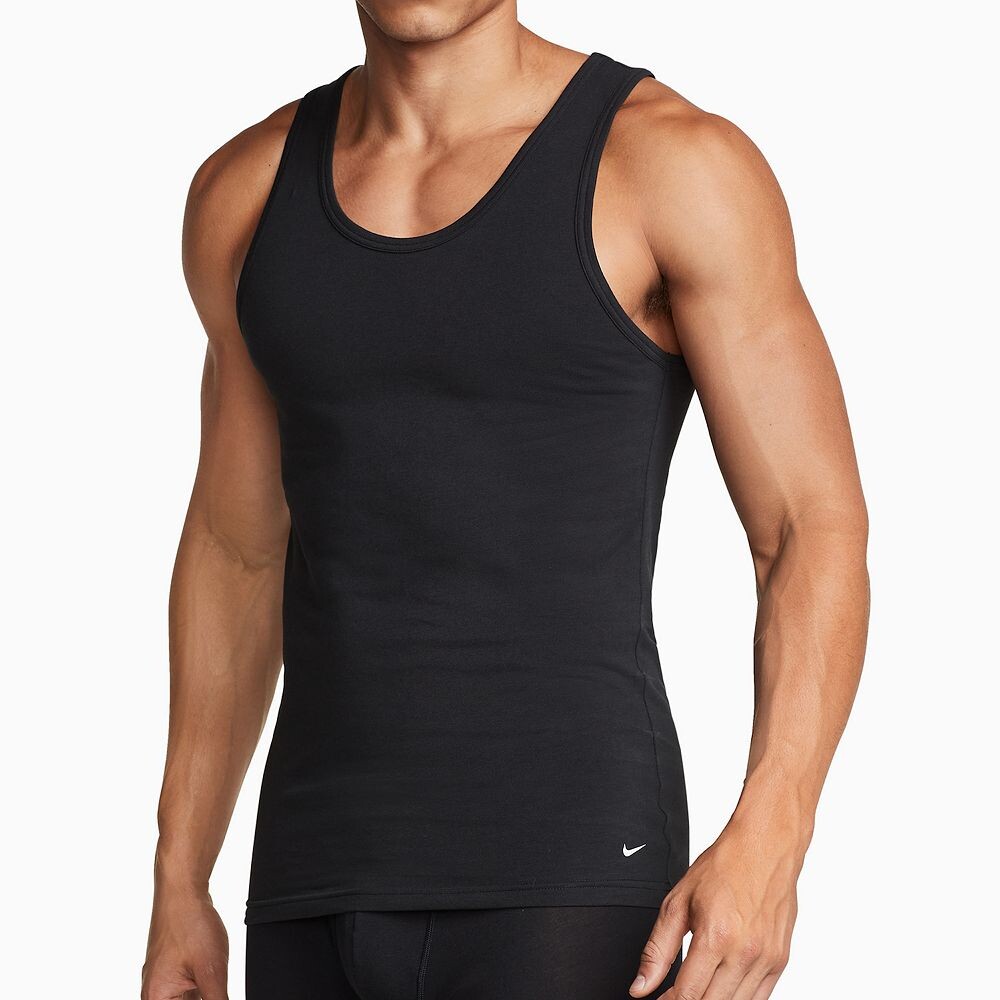 

Мужские хлопковые эластичные майки Nike Dri-Fit Essential (2 пары майок), черный
