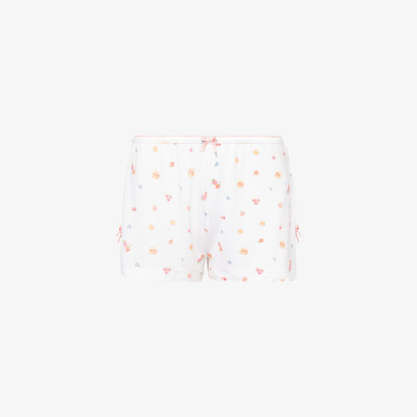 

Пижамные шорты из модал-джерси с фруктовым принтом Lounge Underwear, белый