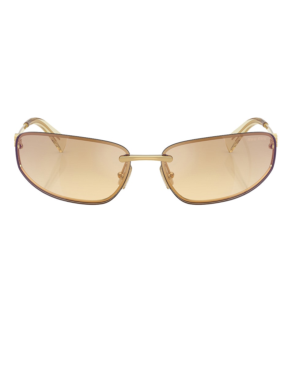 

Прямоугольные солнцезащитные очки Miu Miu, Gold