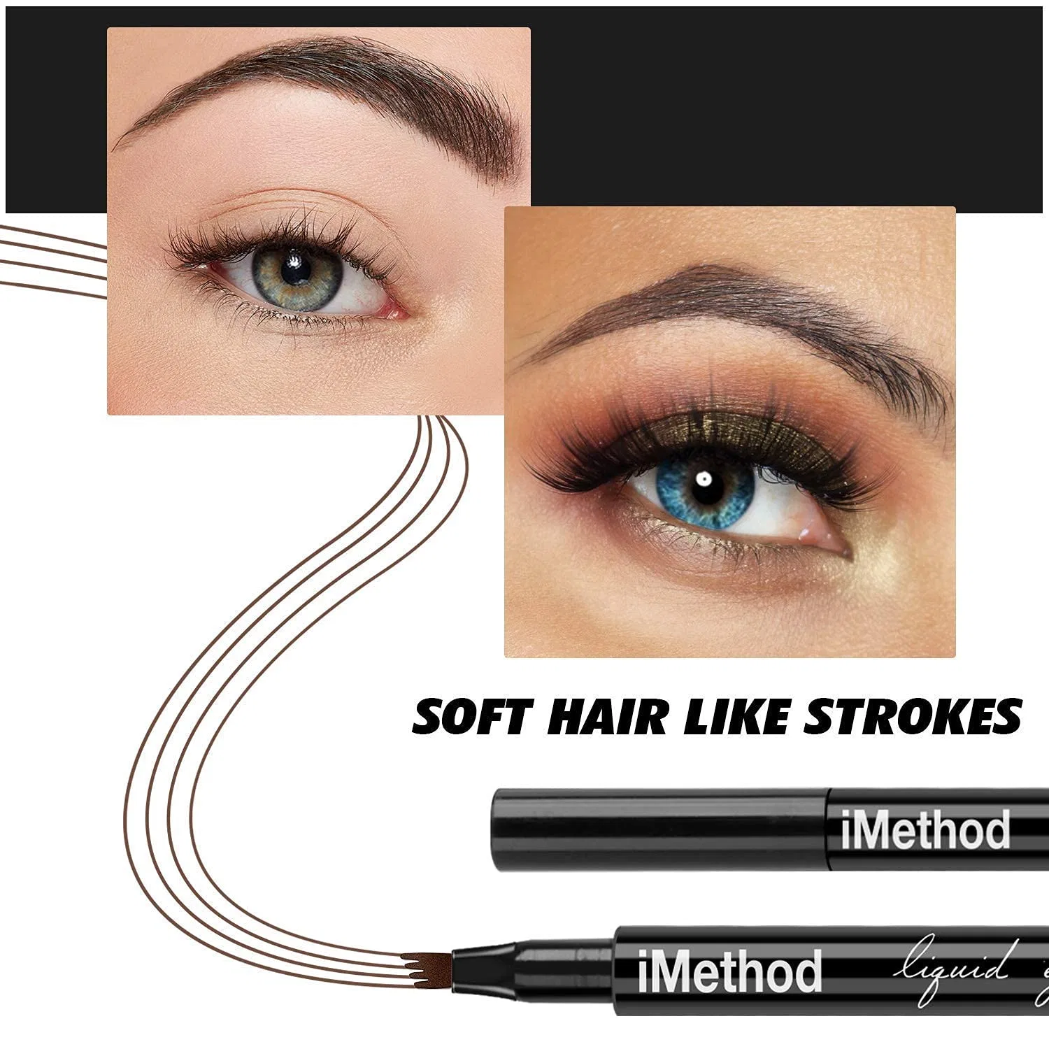 Карандаш для бровей «Micro Fork Applicator» от iMethod, темно-серый Imethod, Dark Grey — фото 3