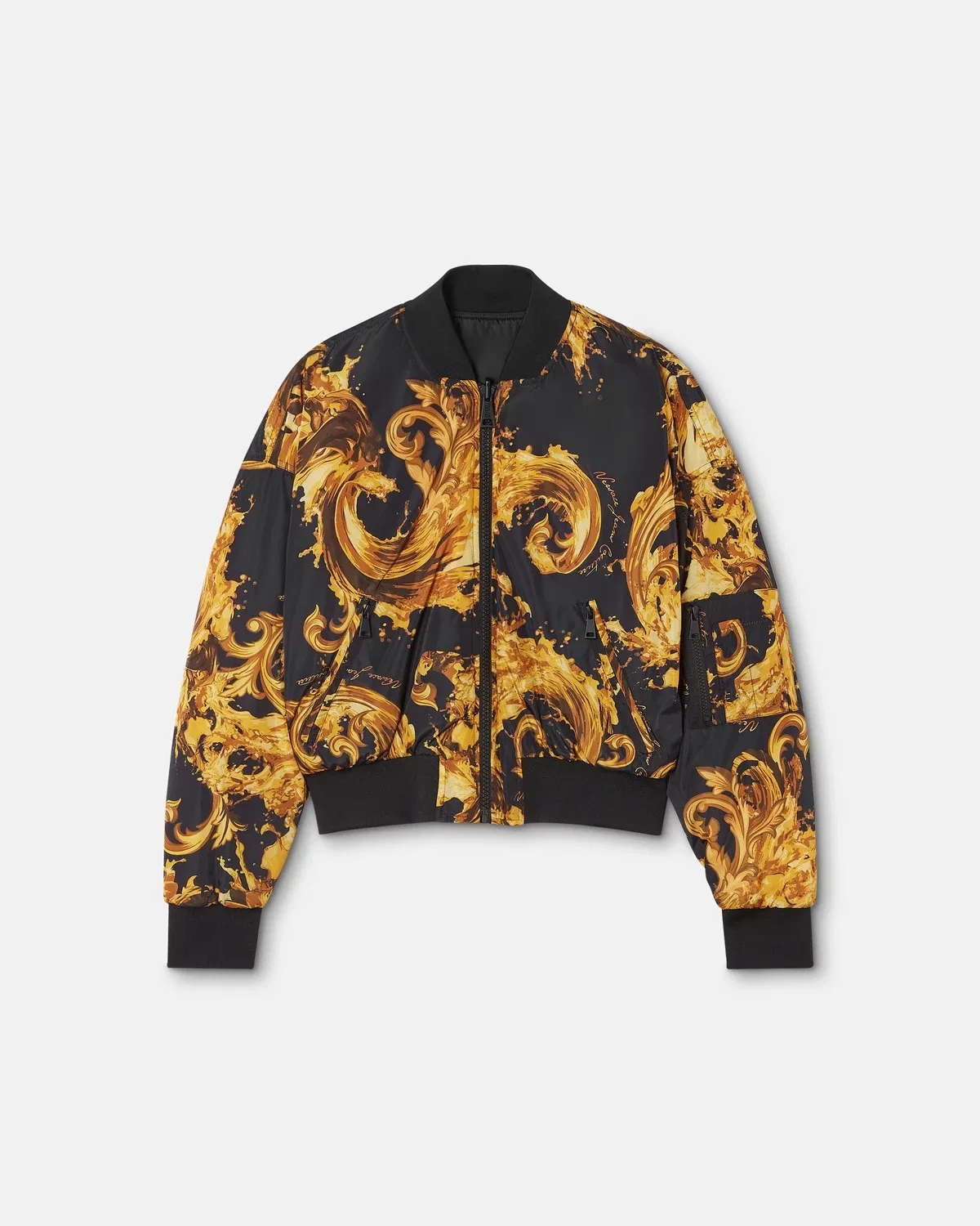 Бомбер с принтом VERSACE, черный