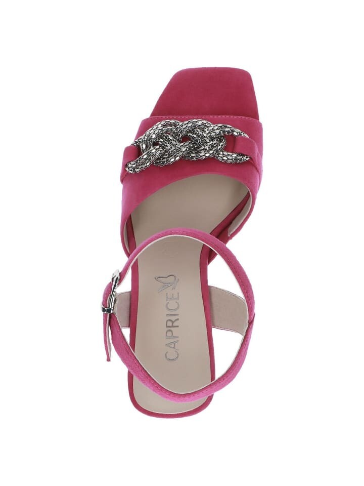 Сандалии на плоской подошве Caprice, цвет fuchsia suede — фото 2