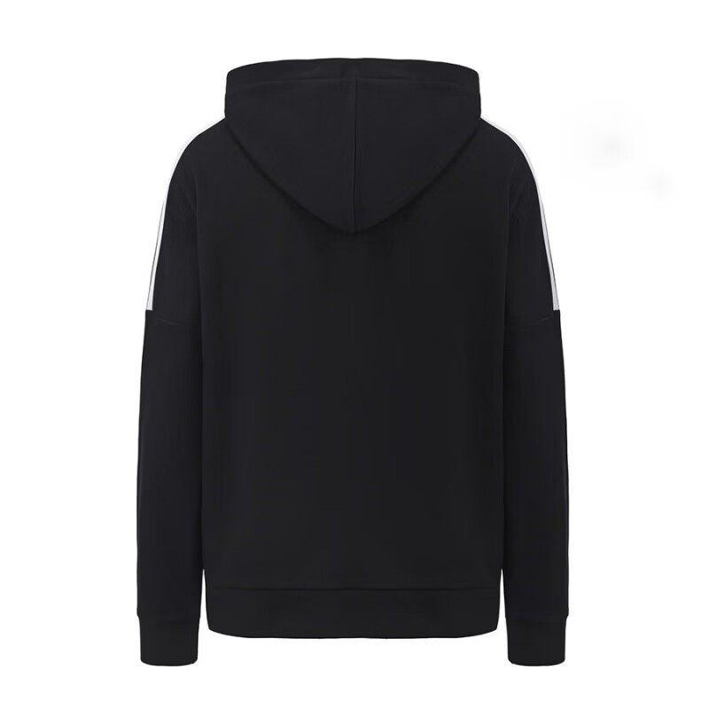 Adidas Куртка Unisex Black с капюшоном, умеренная, с несколькими карманами, вязаная — фото 3